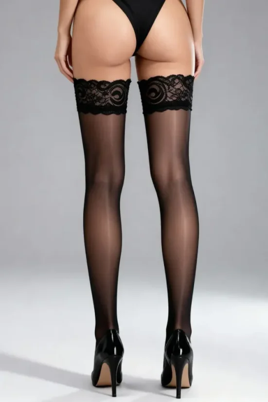 Samodržící punčochy - Barva: Bílá